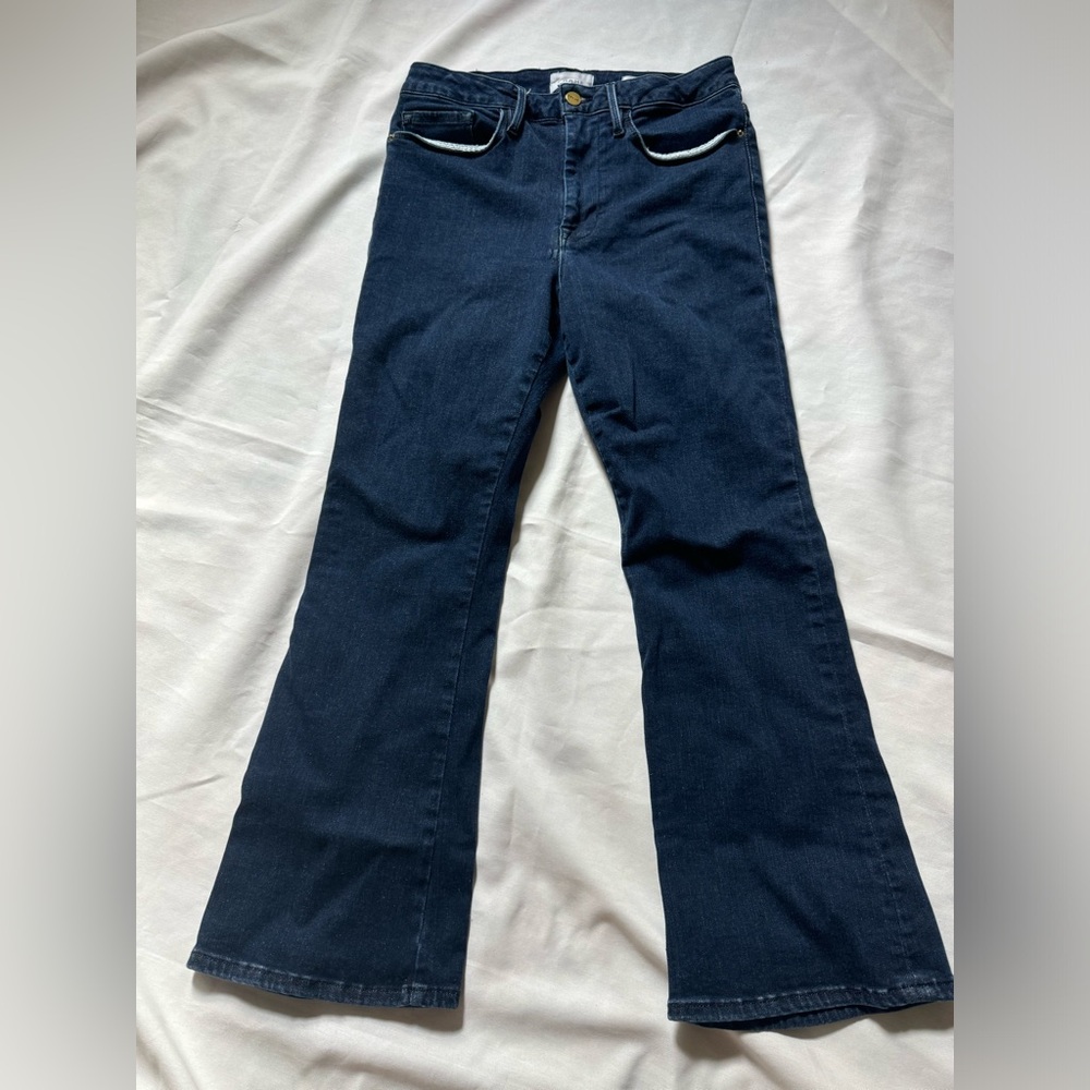 Frame Le One Crop Mini Boot Jeans Size 2